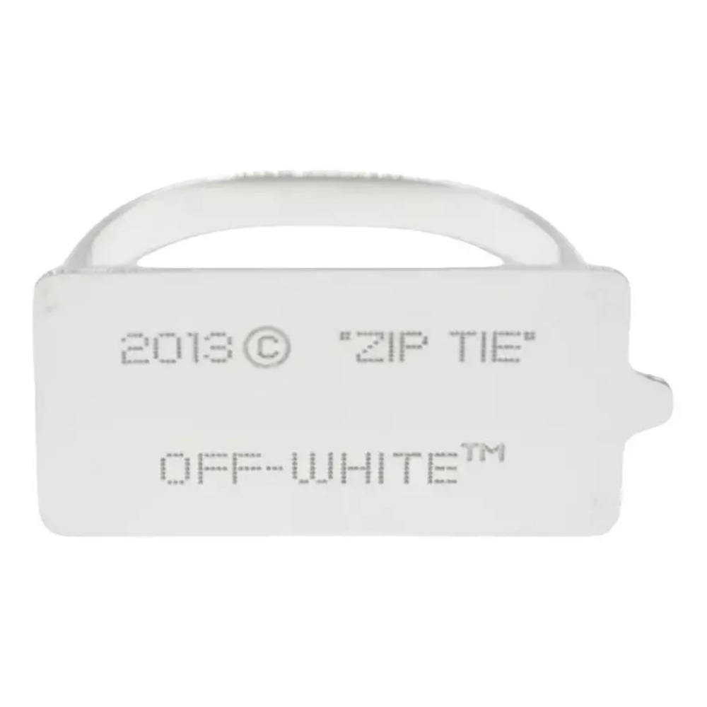 Off-White Silver plated 2013 ZIP TIE OFF-WHITE cuff bracelet One Size NWT